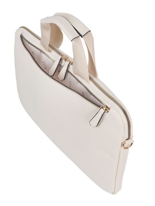 Elle  Slimline Laptop Bag Cream EL100821.
