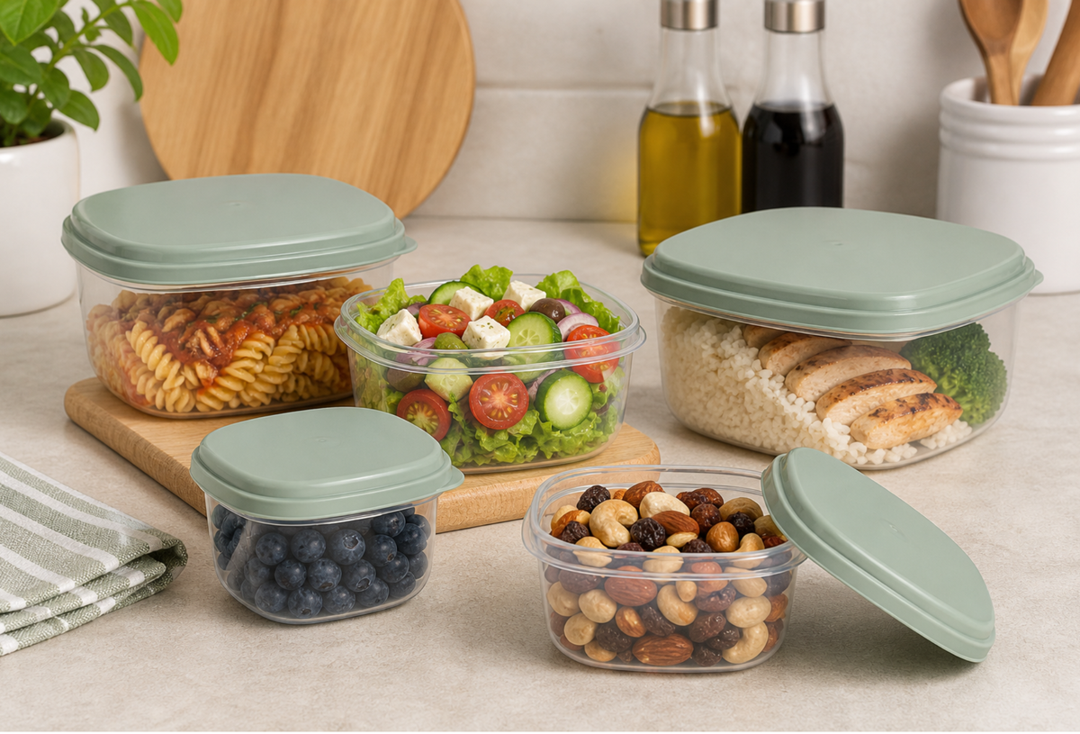 Sunplast Airtight Food Storage Plastic Container Set 4-Piece SC-4235