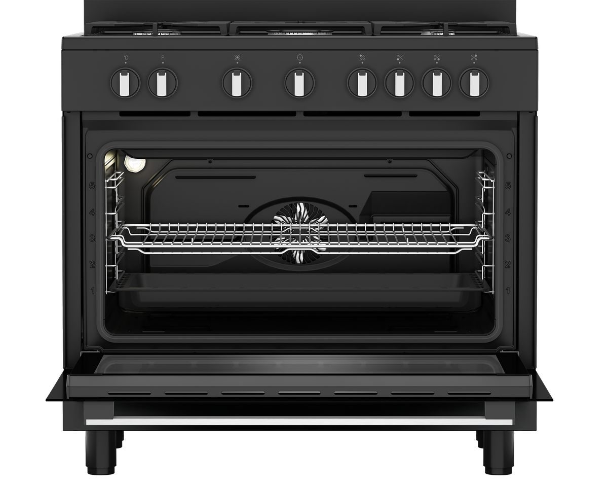 Defy 90cm Black Gas Electric Range Cooker  DGS90GEB.