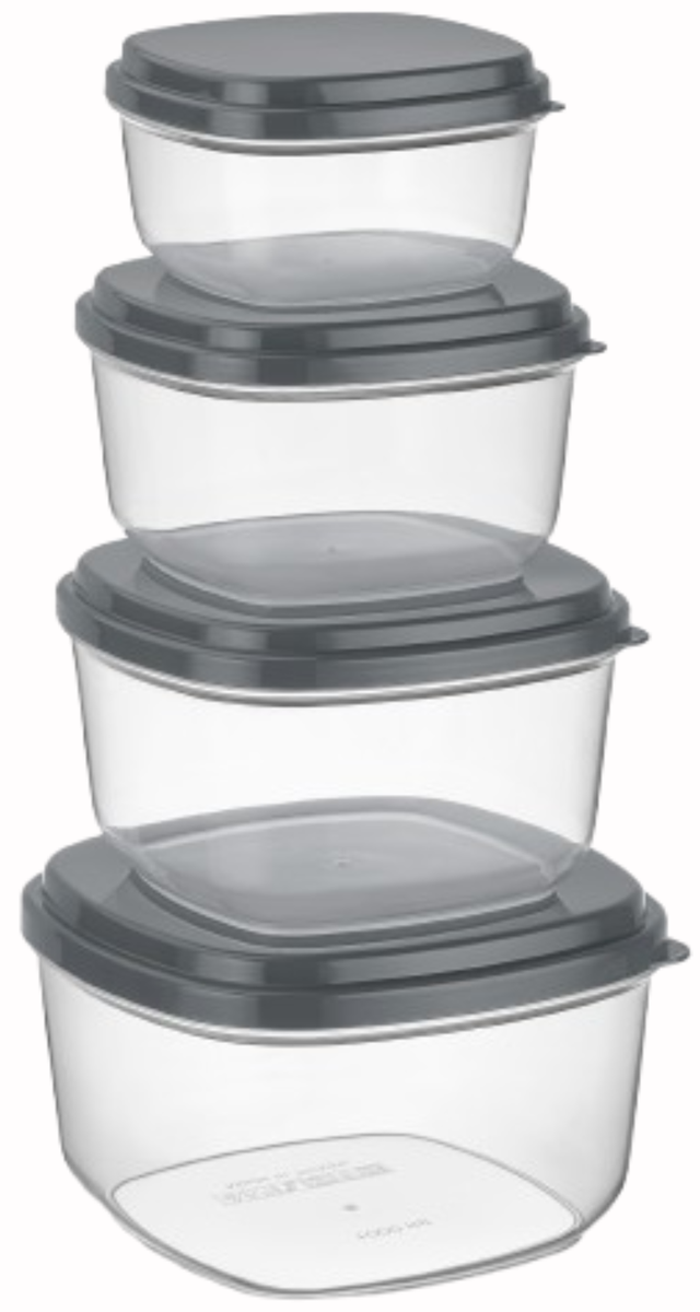 Sunplast Airtight Food Storage Plastic Container Set 4-Piece SC-4235