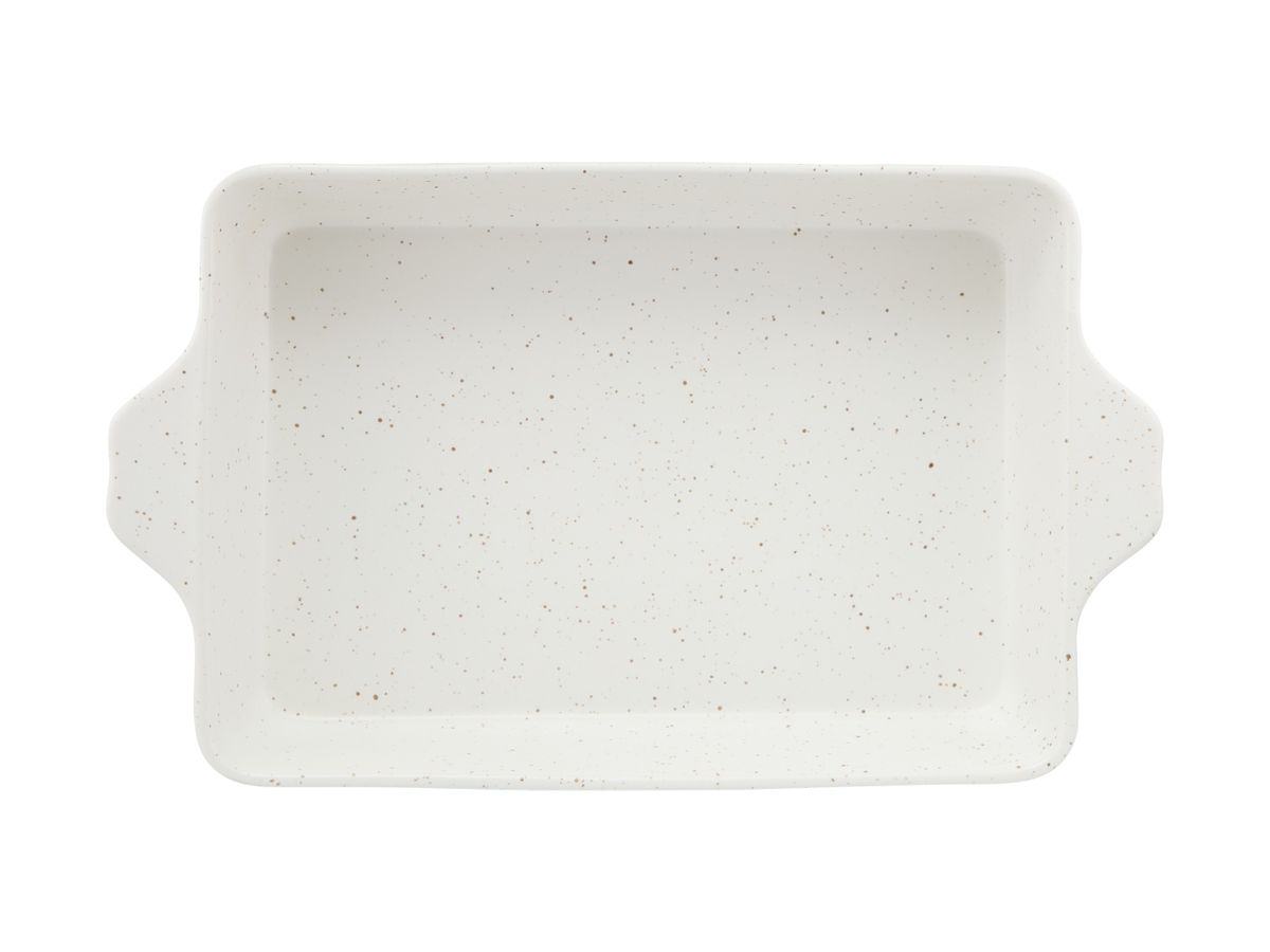 Maxwell & Williams Speckle Rectangular Baker With Tray 33x23cm Cream IA0328