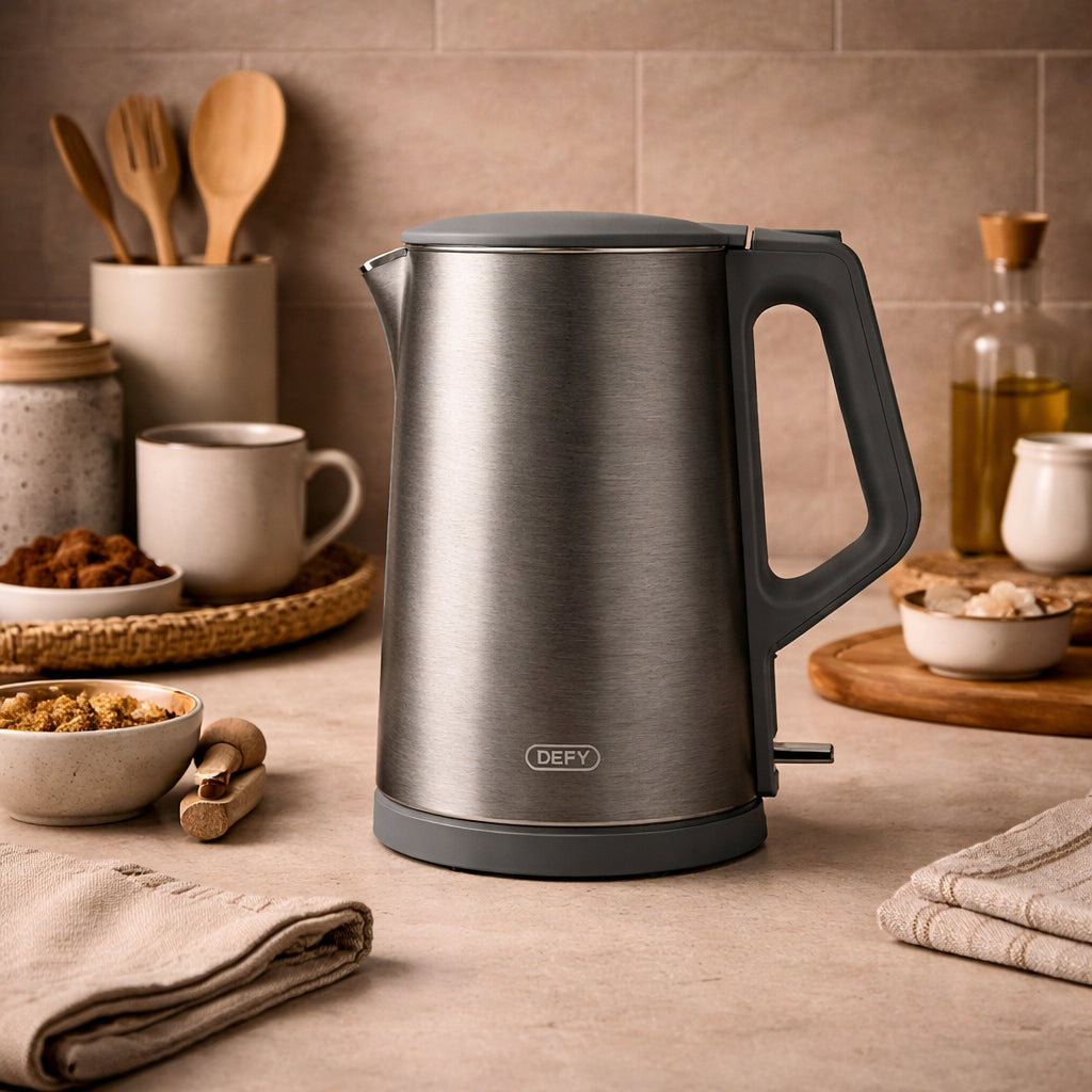 Defy Voltran 1.5L Dark Inox Cool Touch Cordless Kettle WK5500DI.
