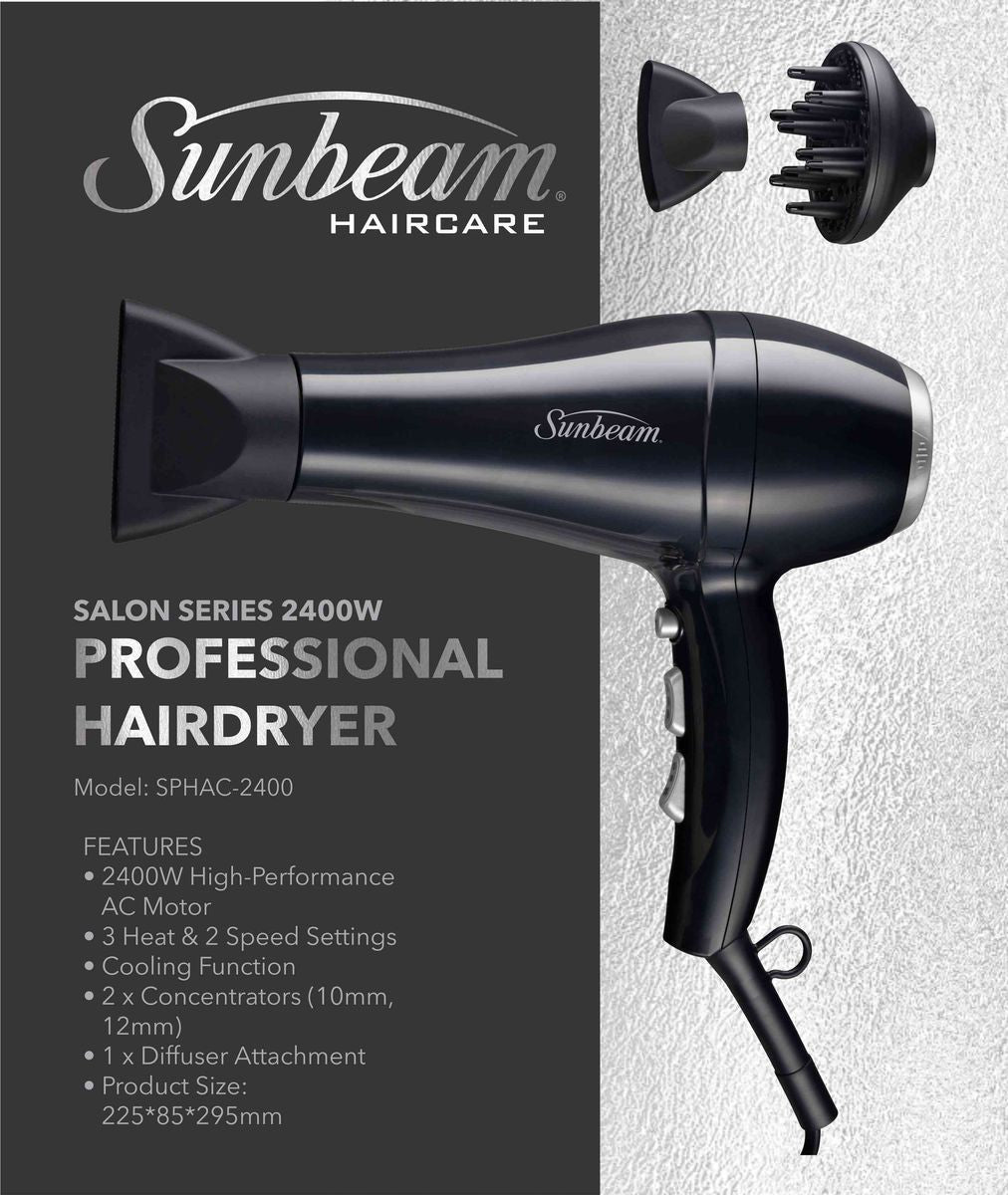 Sunbeam 2400W AC Professional Hair Dryer SPHAC-2400.