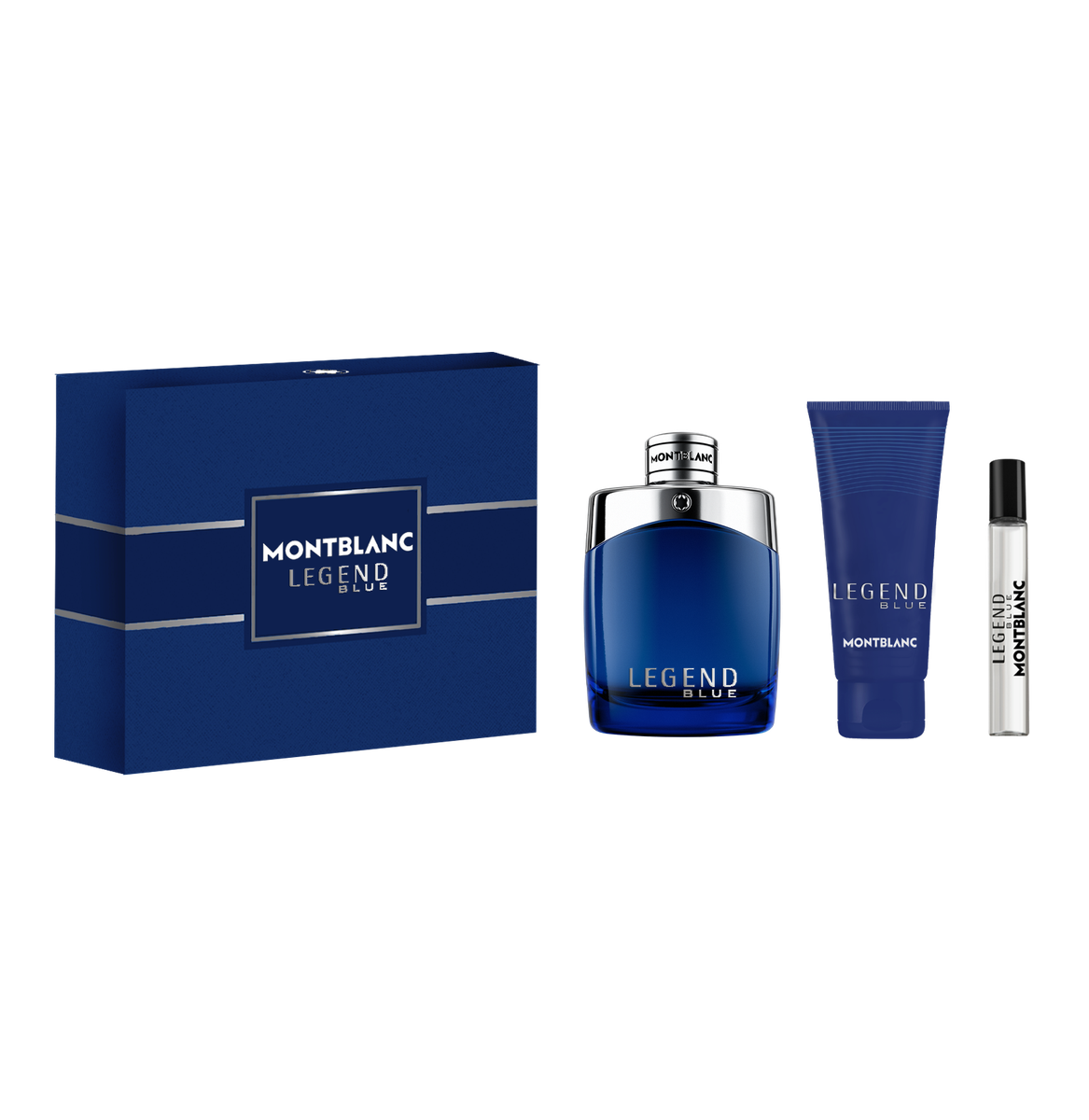 Montblanc Legend Blue Set 100ml Edp+7.5ml Travel Spray +100ml Shower Gel