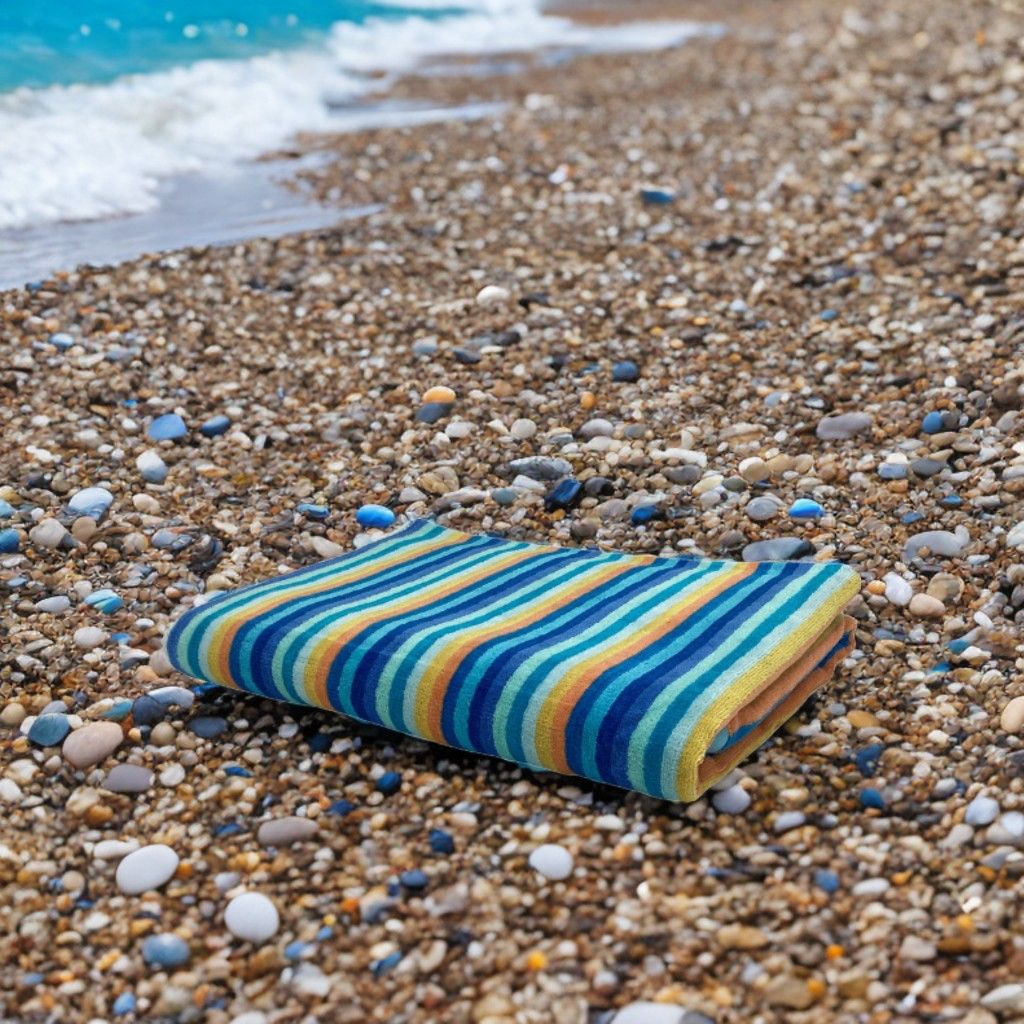 Bristol Beach Towel 80x160cm Palm Snorkel Blue