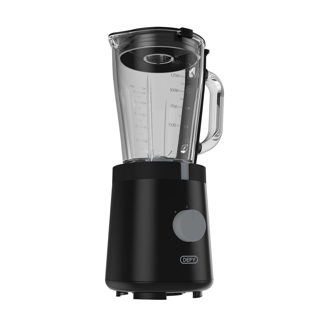 Defy Black Glass 1.5 L Table Blender Black/Silver TB6261G.