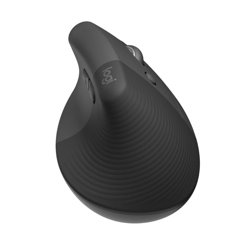Logitech Lift Vertical Ergonomic Mouse - Graphite/Black.