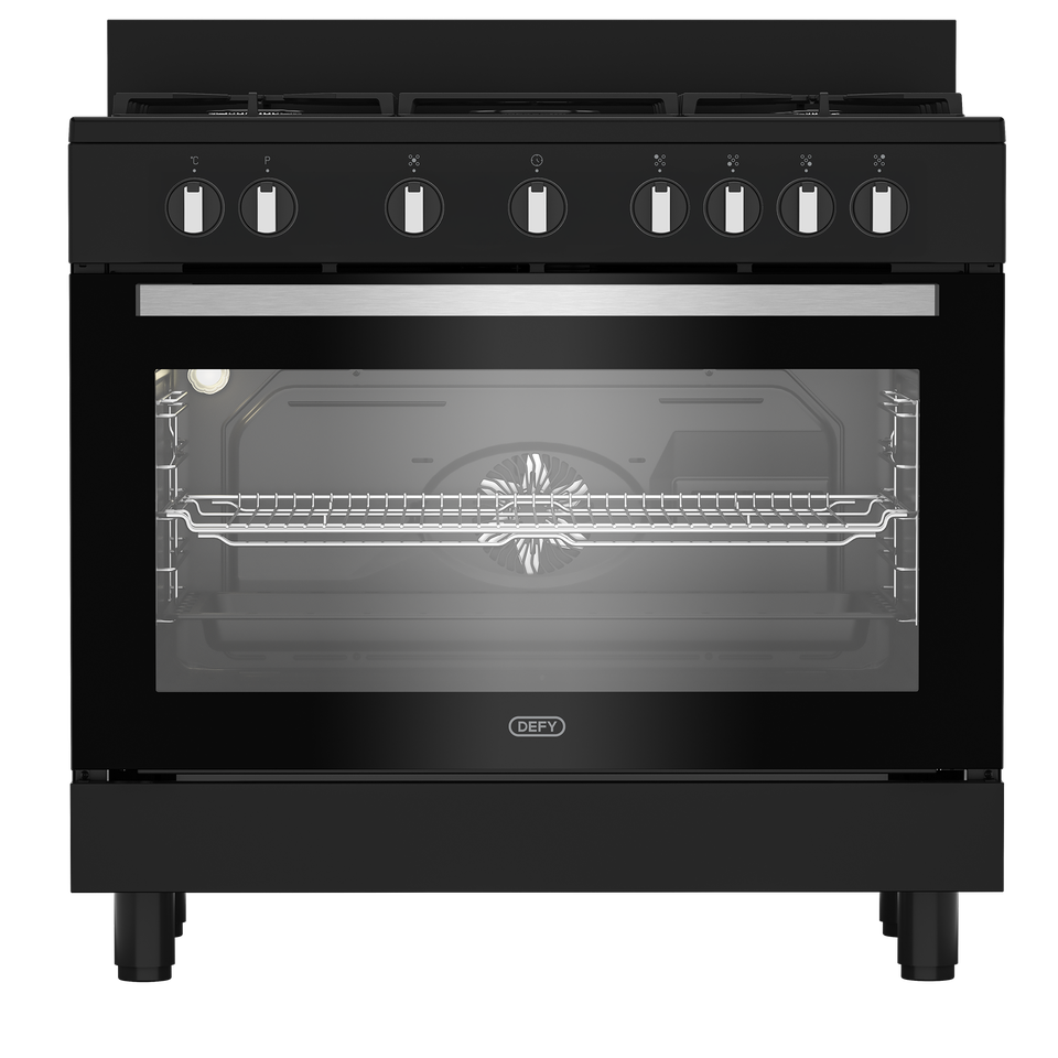 Defy 90cm Black Gas Electric Range Cooker  DGS90GEB.