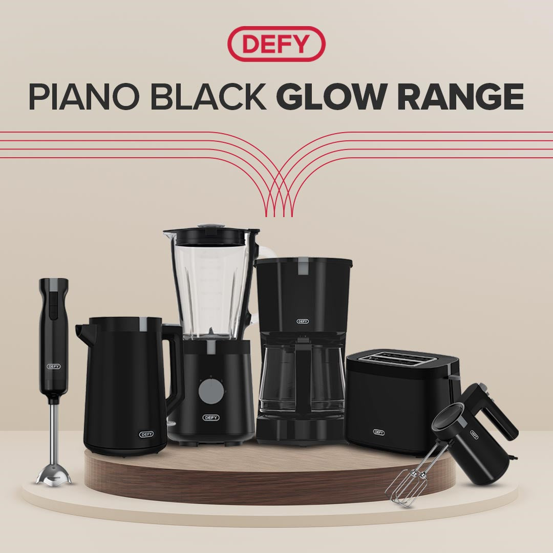 Defy Black Glass 1.5 L Table Blender Black/Silver TB6261G.