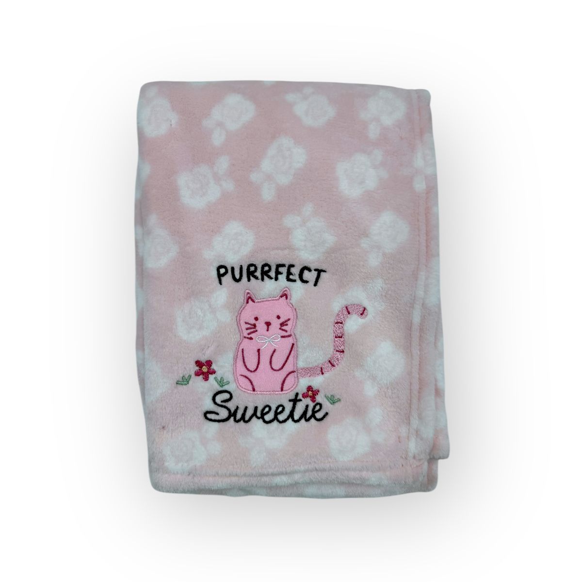 Mothers Choice Printed Flannel Baby Blanket 75X100cm Girls Cat