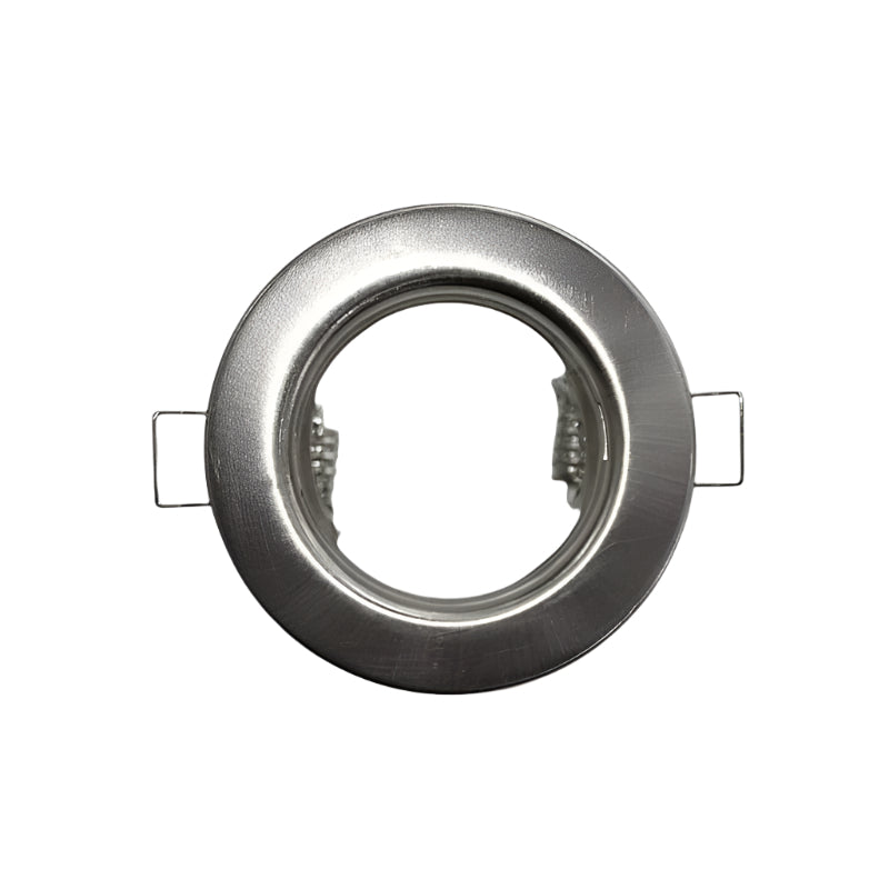 SACO Downlight Fitting SACO CB15 Straight Downlight Fitting Satin Chrome, GU10/MR16 (7024404791385)