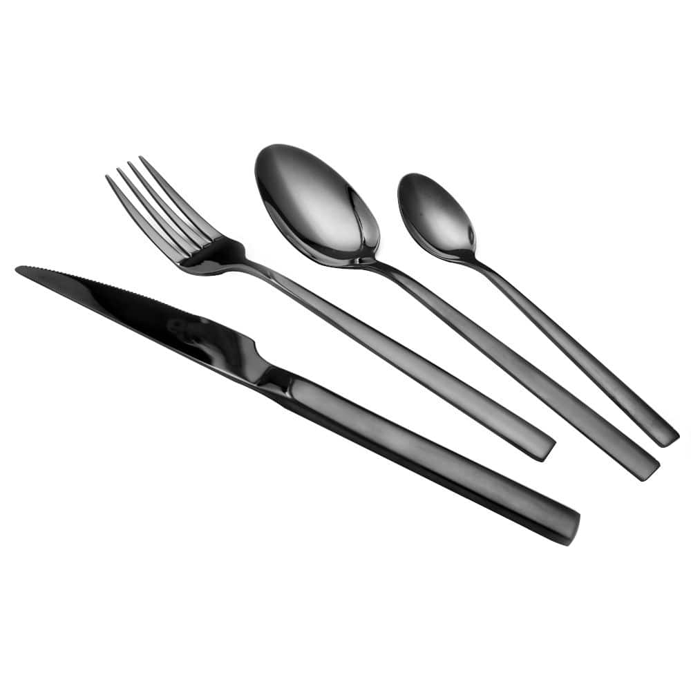 Salton SPOON Salton Black Cutlery 16-Piece SBC16 (7405684195417)