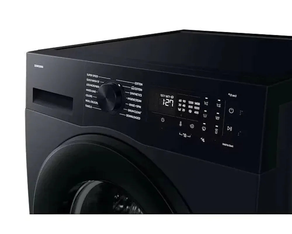 Samsung FRONTLOADER Samsung 9kg Black Front Loader Washing Machine With Eco Bubble™ and DIT - WW90DG5U34ABFA