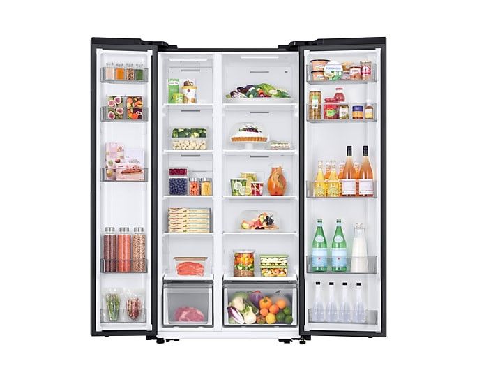 Samsung Side by side fridge Samsung 564l Gentle Black Matt Side By Side Fridge Freezer  RS57DG4000B4FA