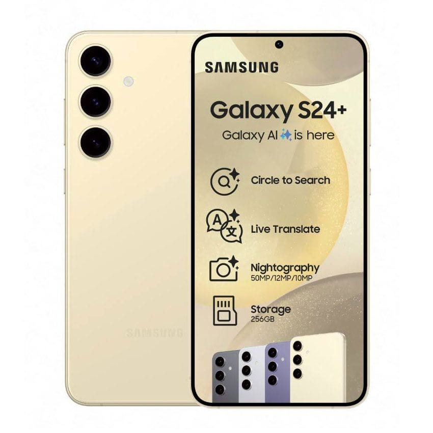 Samsung Smart Phones AMBER YELLOW Samsung Galaxy S24 Plus 5G 256GB Dual Sim (7665551671385)