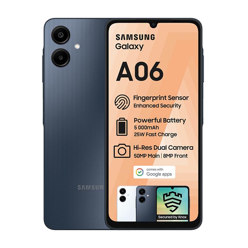 Samsung Smart Phones Samsung Galaxy A06 64GB 4G Dual Sim - Black (7804401746009)