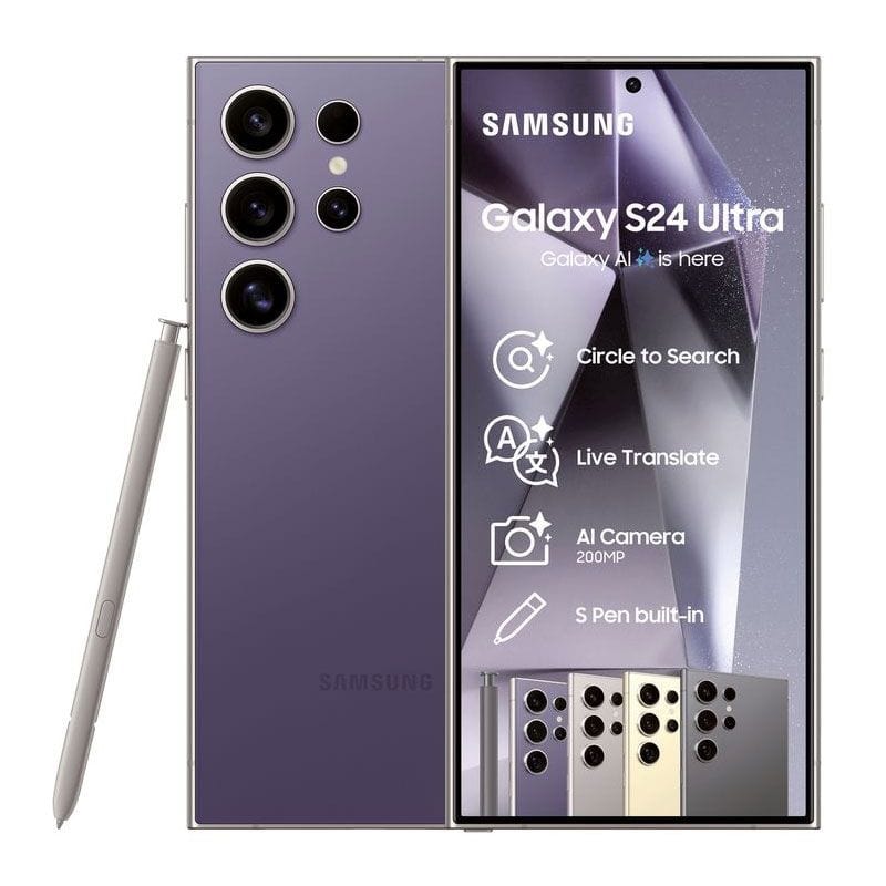Samsung Smart Phones TITANIUM COBALT VIOLET Samsung Galaxy S24 Ultra 5G 256GB Dual Sim (7665629790297)