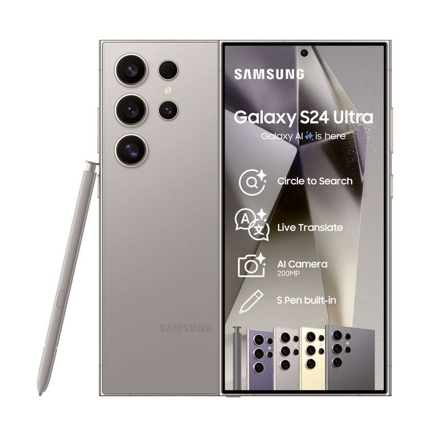 Samsung Smart Phones TITANIUM MABLE GREY Samsung Galaxy S24 Ultra 5G 256GB Dual Sim (7665629790297)
