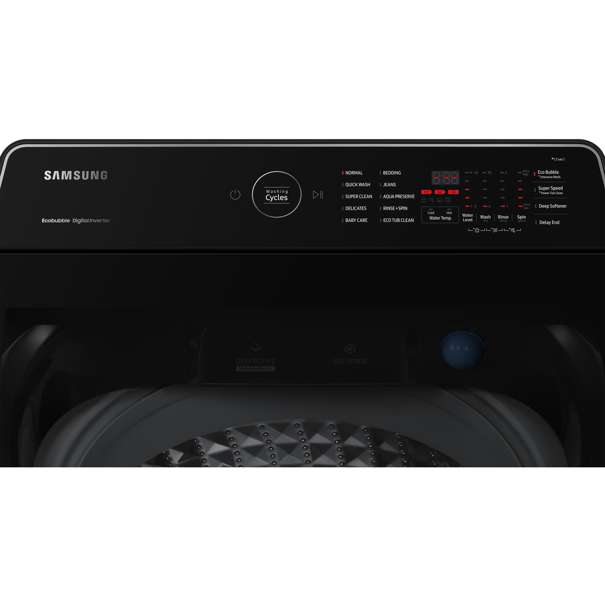 Samsung Washing Machine Samsung 17Kg Black Top load Washer  WA17CG5745BVFA (7767982604377)