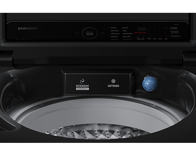 Samsung Washing Machines Samsung 15Kg Top load Washer with Ecobubble™ and Digital Inverter Technology WA15CG5745BVFA (7398400557145)