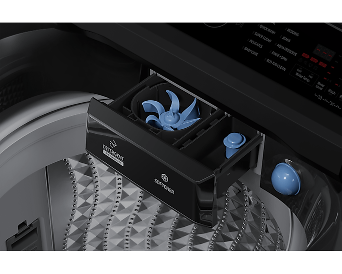 Samsung Washing Machines Samsung 15Kg Top load Washer with Ecobubble™ and Digital Inverter Technology WA15CG5745BVFA (7398400557145)