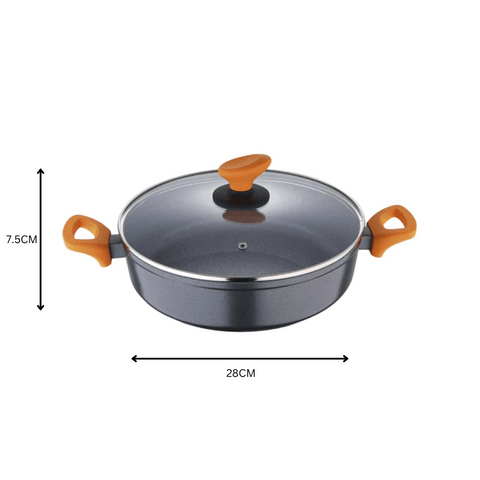 San Ignacio POTS San Ignacio 28cm Forged Shallow Pan With Lid SGN2288 (7898915602521)