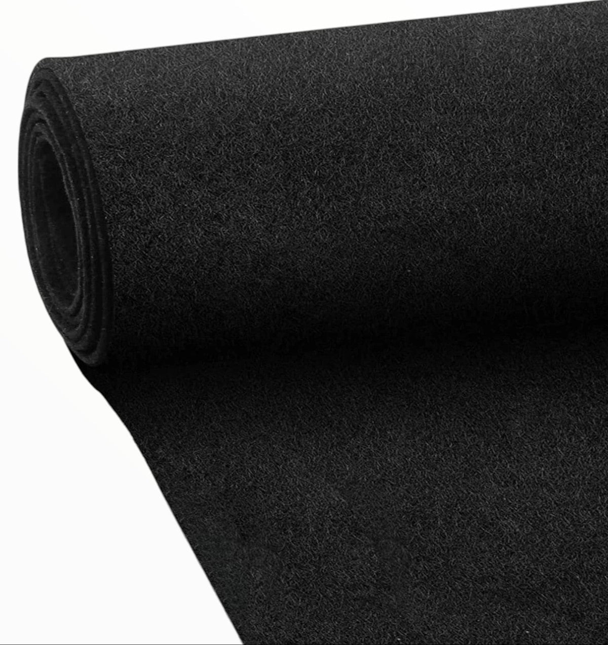 Sanjar Carpet Fabric Velour Carpet Black 180 cm