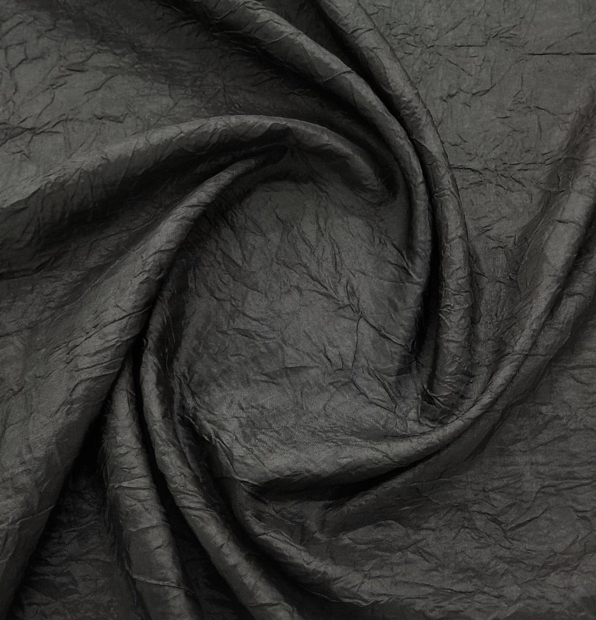 SANJAR Tafetta Fabric Black Taffeta Crushed 280cm