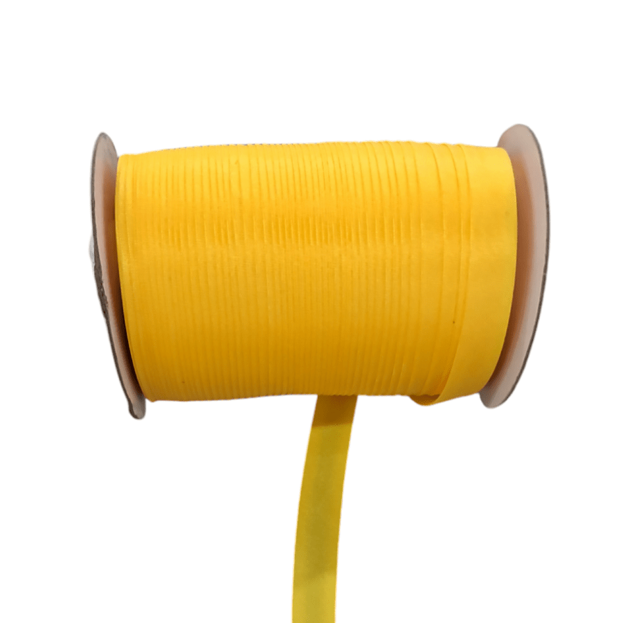 SATIN BIAS BINDING HABBY Yellow Satin Bias Binding 15 mm (7651377381465)