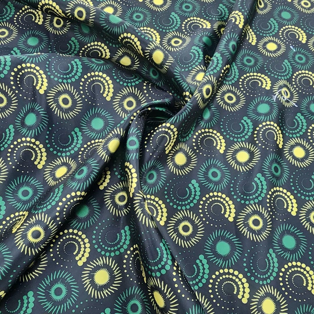 SATIN Dress Fabrics Bottle Green Digital Printed Duchess Satin Fabric 150 cm (7719814398041)
