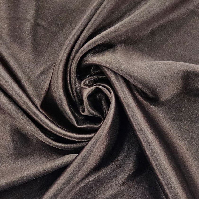 SATIN Dress Fabrics Chocolate Zara Satin Fabric 150cm (7221068922969)