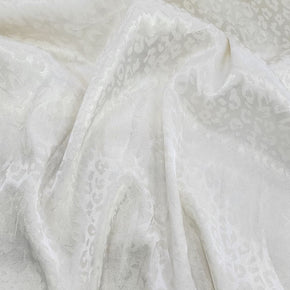 SATIN Dress Fabrics Embossed Satin Sapndex Fabric Cream 150cm (7312760340569)