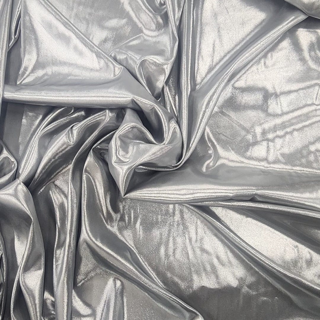 SATIN Dress Fabrics Grey Silver Armani Gloss Satin Fabric 150 cm (7680509509721)