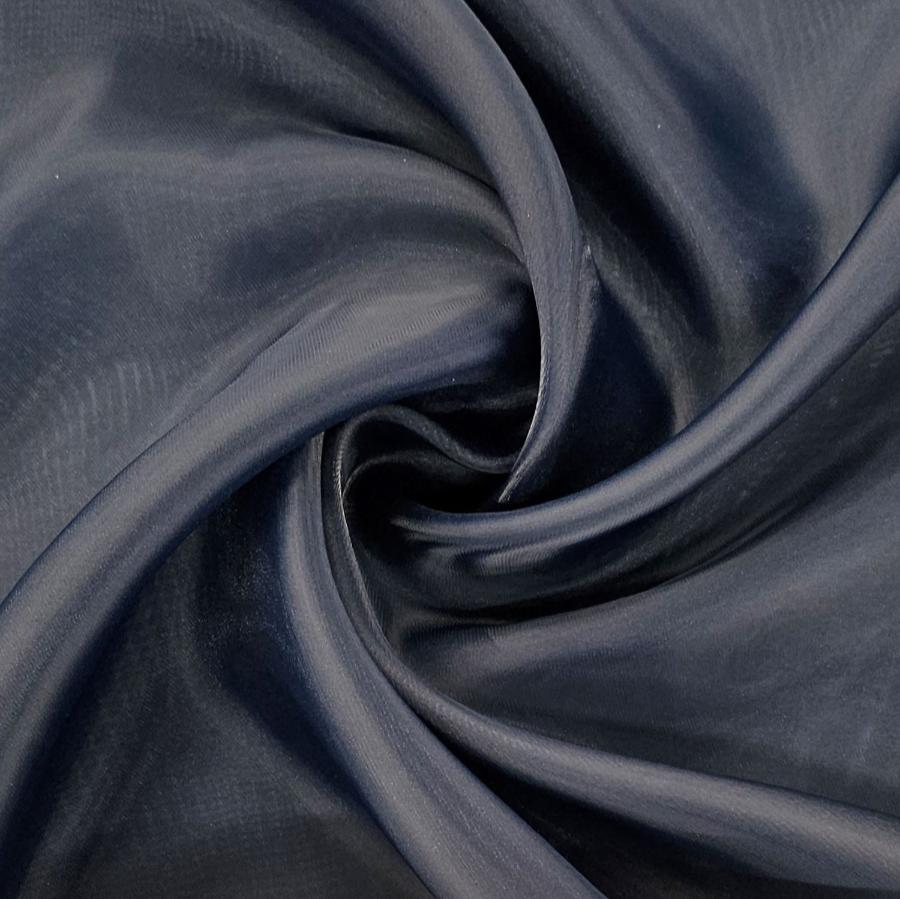 SATIN Dress Fabrics Navy Satin Organdy Fabric 145cm (7241169043545)