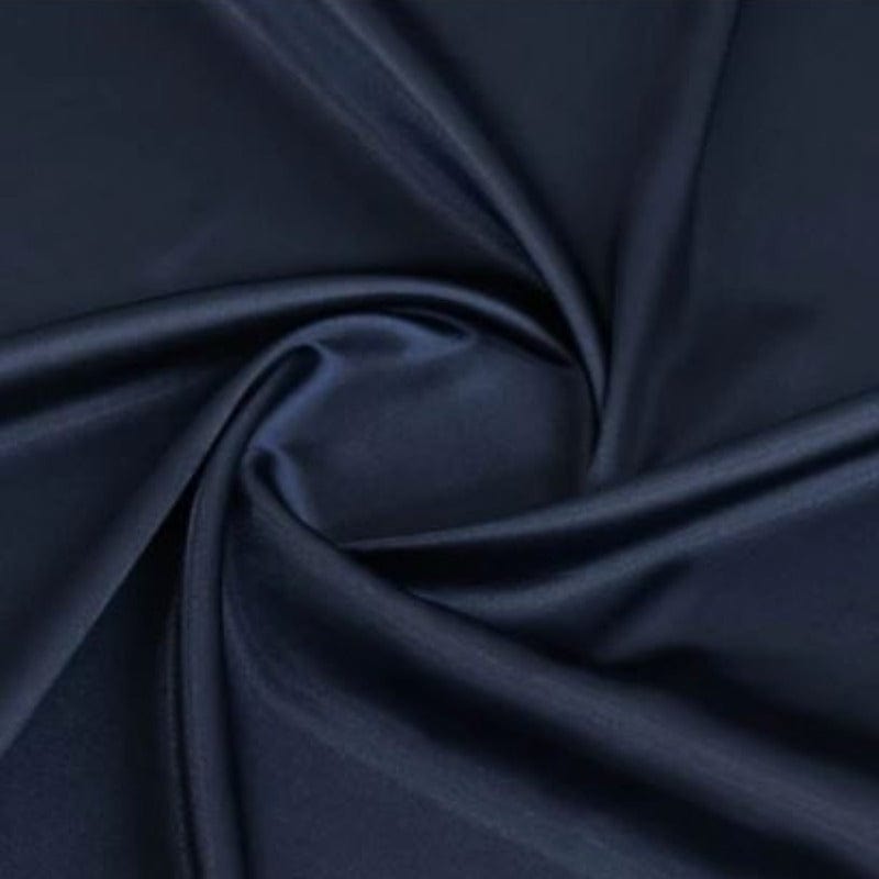 SATIN Dress Fabrics Navy Stretch Satin Fabric 150 cm (7710970609753)