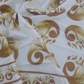SATIN Dress Fabrics Printed Digital ArmanI Fabric Gold 150cm (7471847374937)