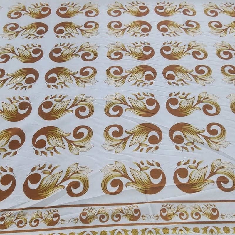 SATIN Dress Fabrics Printed Digital ArmanI Fabric Gold 150cm (7471847374937)