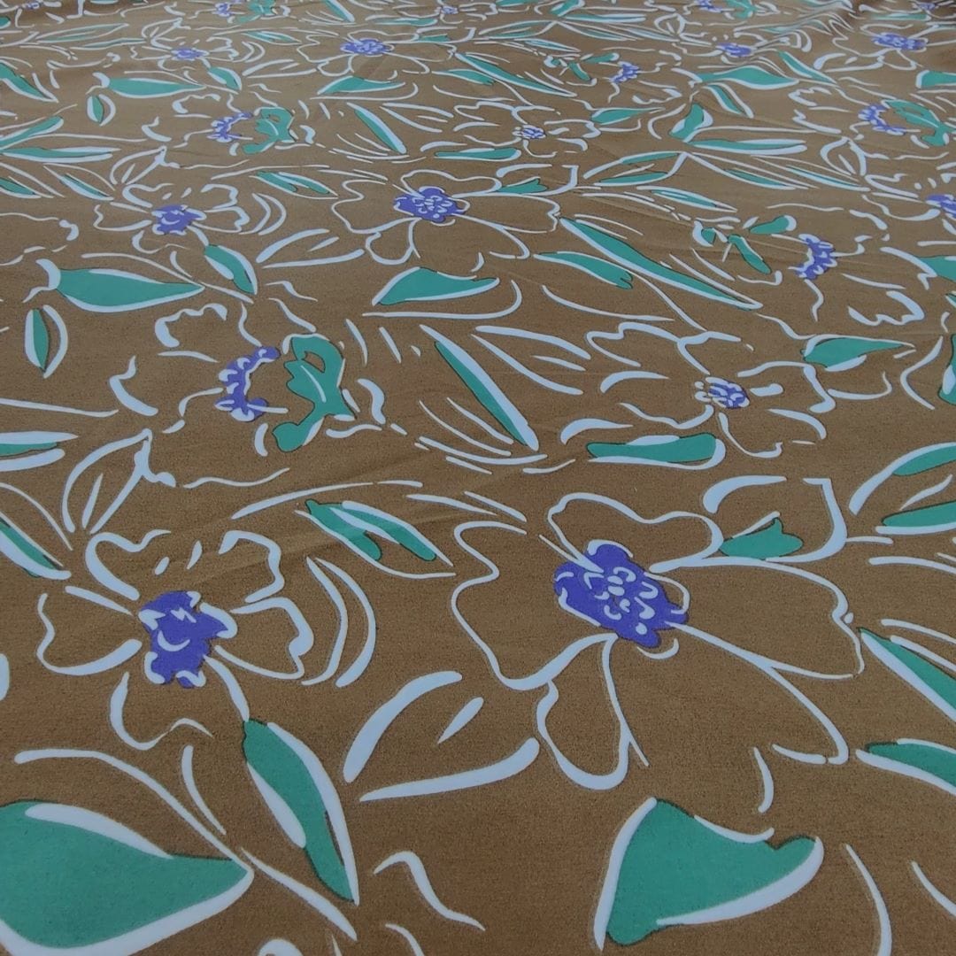 SATIN Dress Fabrics Printed Dull Satin 50D  3144-36 (7510840311897)