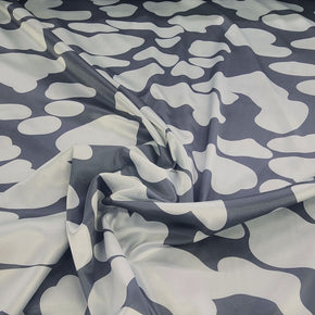 SATIN Dress Fabrics Printed Stretch Satin Grey 150cm (7461197774937)
