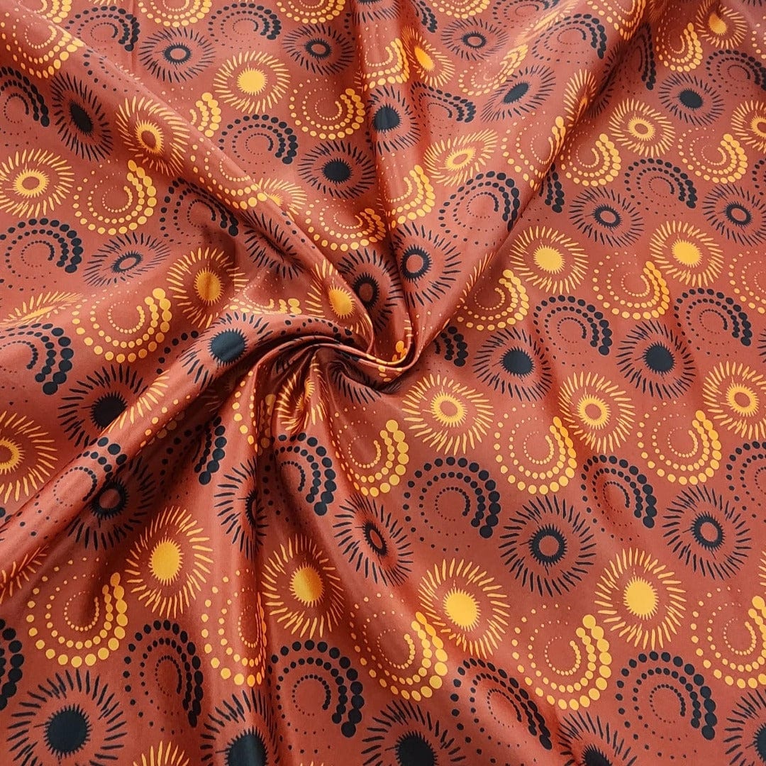 SATIN Dress Fabrics Red/Orange Digital Printed Duchess Satin Fabric 150 cm (7719814398041)