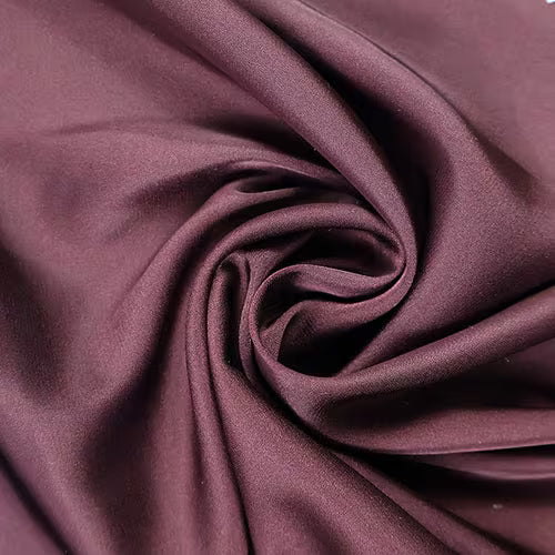 SATIN Dress Fabrics Rum Raisin Armani Satin Fabric 150cm