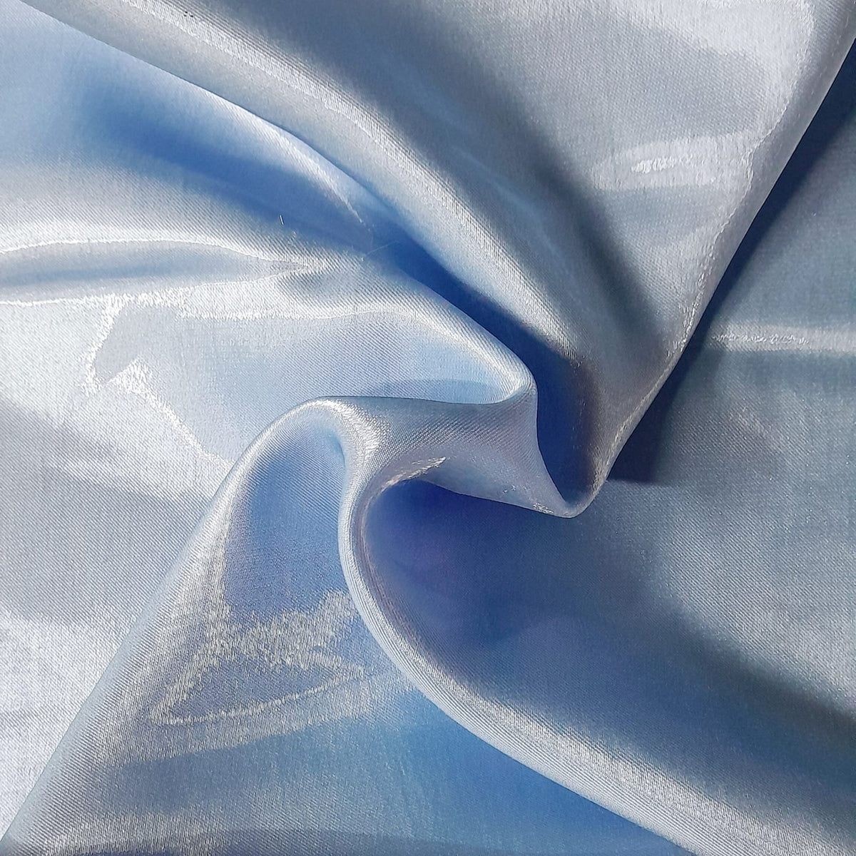 SATIN Dress Fabrics Sky Blue Glass Makado Satin Fabric 150 cm (7765413855321)