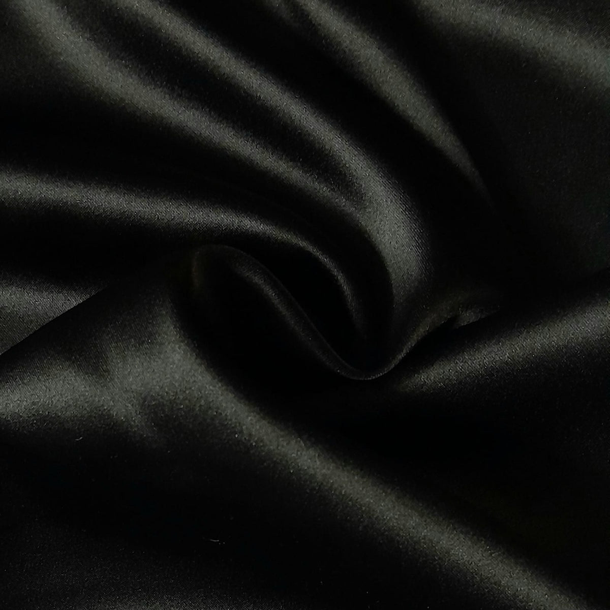 SATIN Fabric Black Summer Satin Fabric 150 cm (7768819728473)
