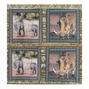 Upholstery Fabric Scatter Panels Warthogs 140 cm