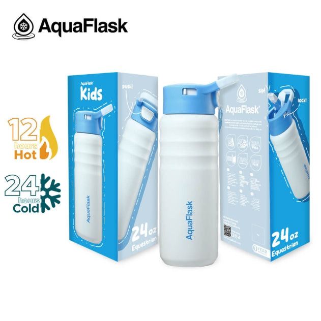 Aquaflask Kids Straw Sip 710ml Flask Equestrian AF-U186.