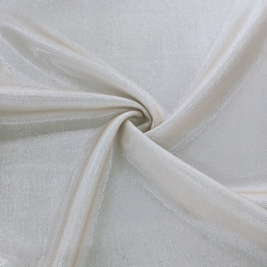 SCUBA Dress Fabrics Ivory Sandwich Scuba Lurex Fabric 150cm