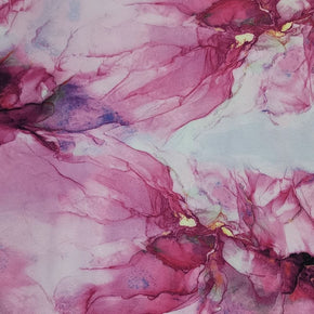SCUBA Dress Fabrics Printed Floral Scuba Fabric Pink 150cm (7444555137113)