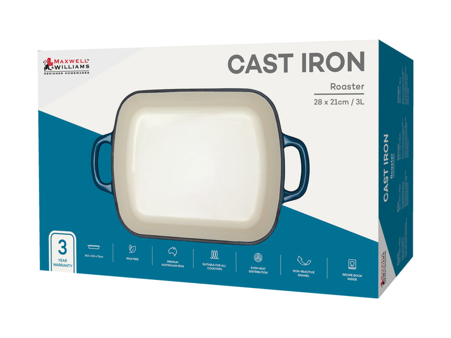 Maxwell & Williams Cast Iron Roaster 3L Midnight Blue SE0021