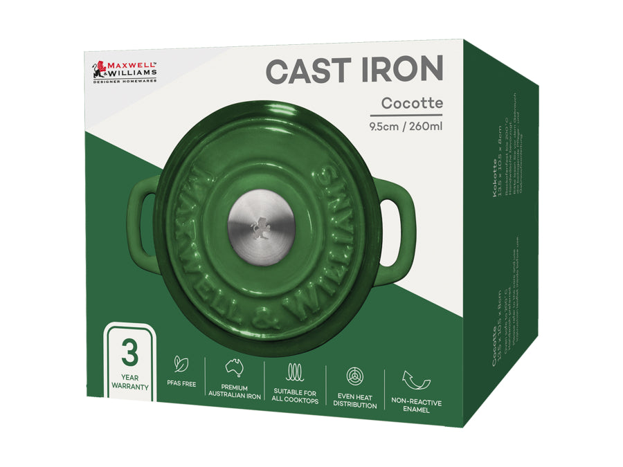 Maxwell & Williams Cast Iron Cocotte 260ml English Racing Green SE0026