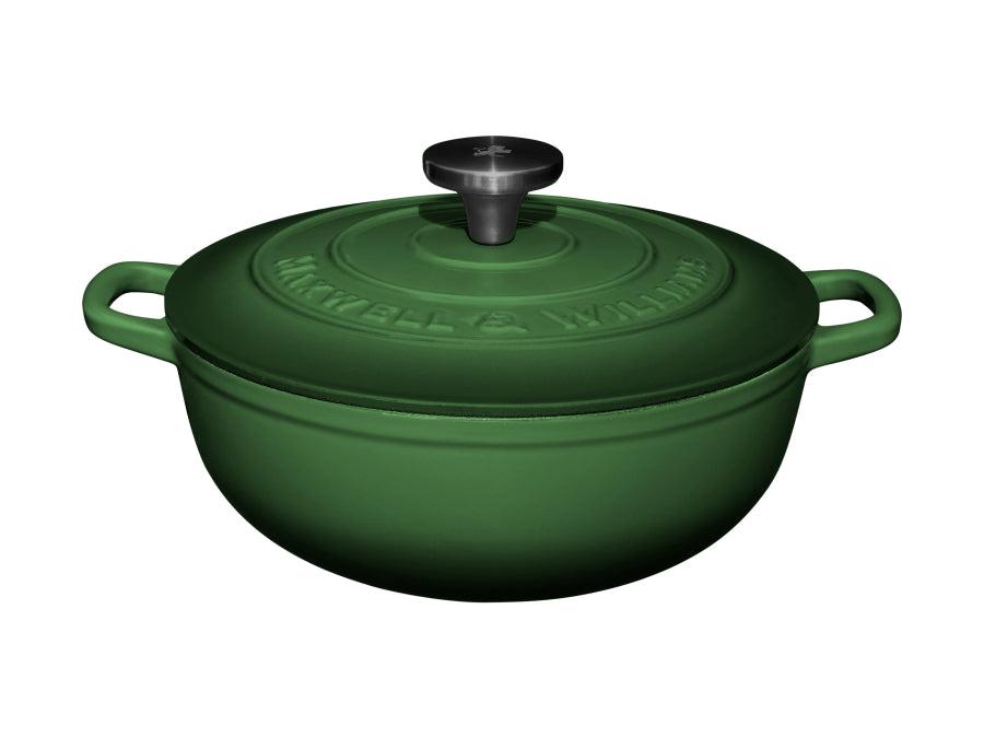 Maxwell & Williams Cast Iron Round Casserole 3.3L English Racing Green SE0028